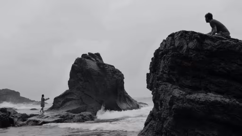 Still frame from a slow cinema sequence